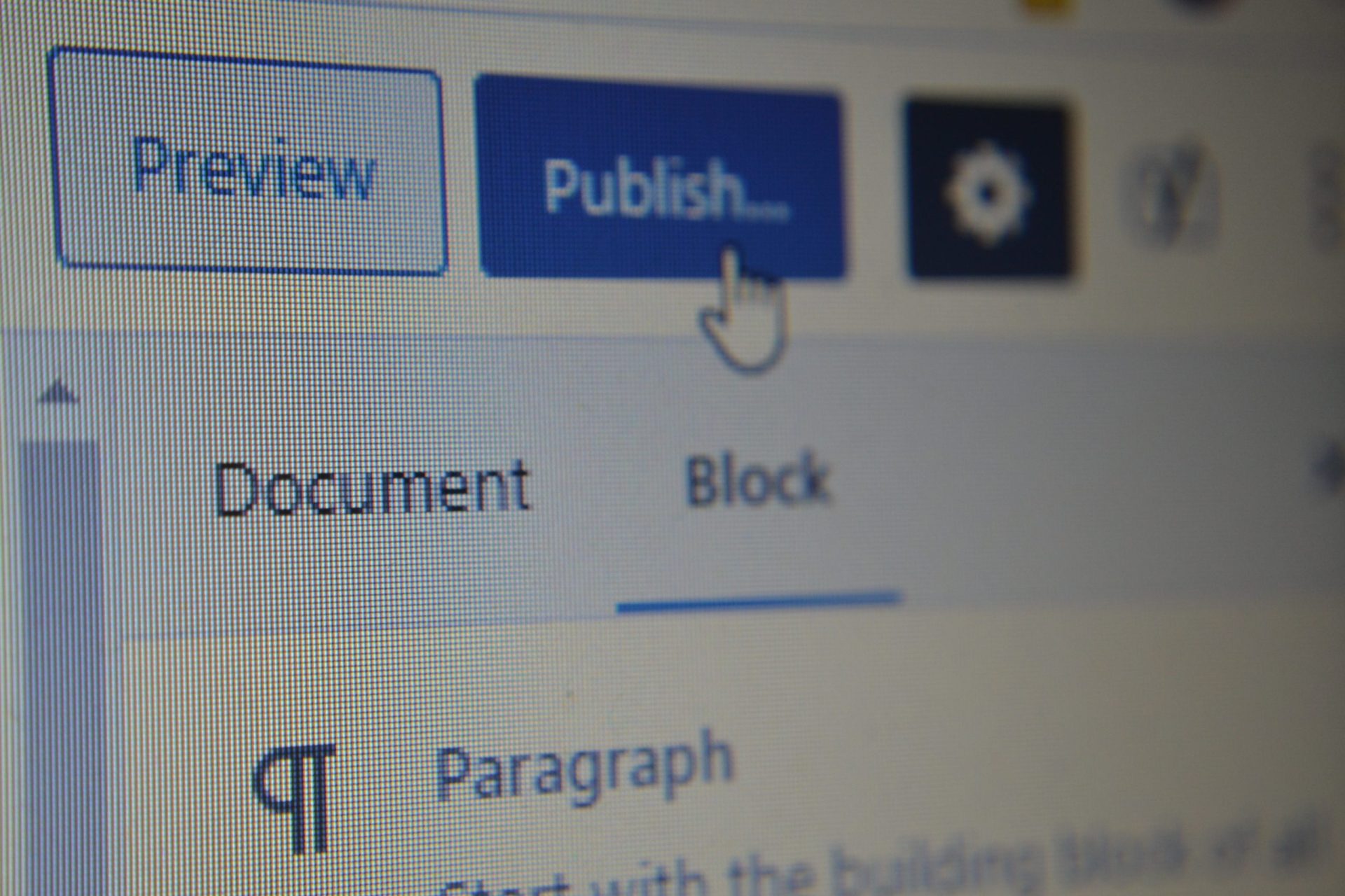 CMS Wordpress Publish Screen