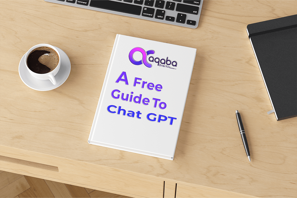 Aqaba's free guide to chat gpt on desk with computer