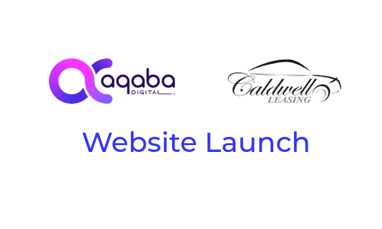 Aqaba Digital and Caldwell Leasing Logos with Website Launch Caption Meta Title: Aqaba Digital Launches New Cadwell Leasing Website